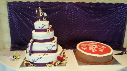 Padilla bride and groom cakes