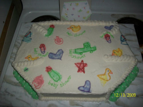 diaper shape cake
