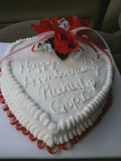 heart roses and ribbons anniversary