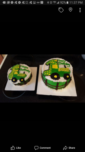 tractor and smash cake 